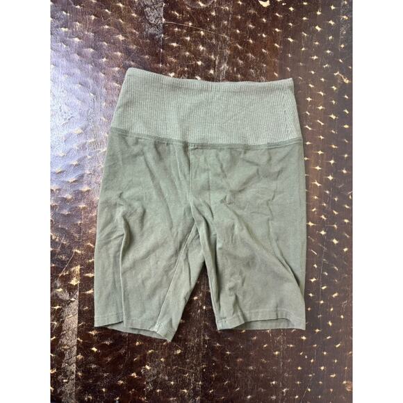 Wild Fable Olive‎ Green High Waisted Ribbed Waist Bike Shorts S - Picture 1 of 3